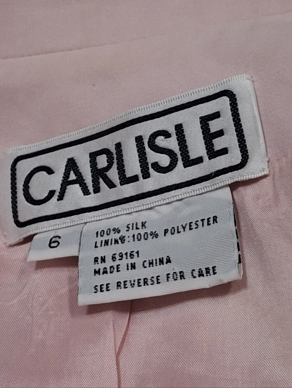 Carlisle Vintage Blush Pink Pant Suit Set– Blazer & Wide Leg Pants Women Size 6 - Picture 3 of 16